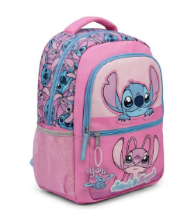 GHIOZDAN ȘCOLAR PENTRU COPII STITCH ROZ