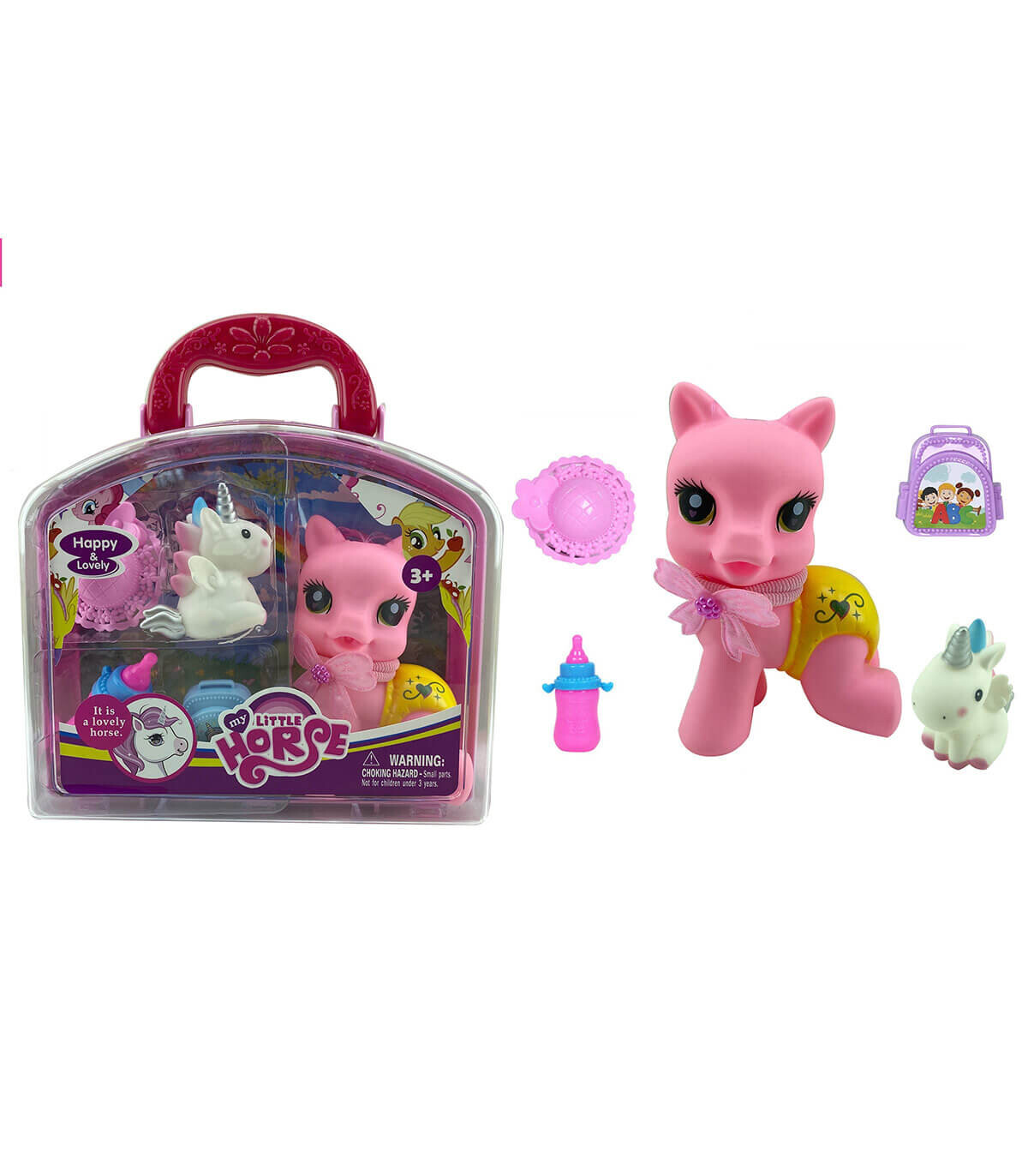 SERVIETĂ CU UNICORN ȘI ACCESORII - Ponei