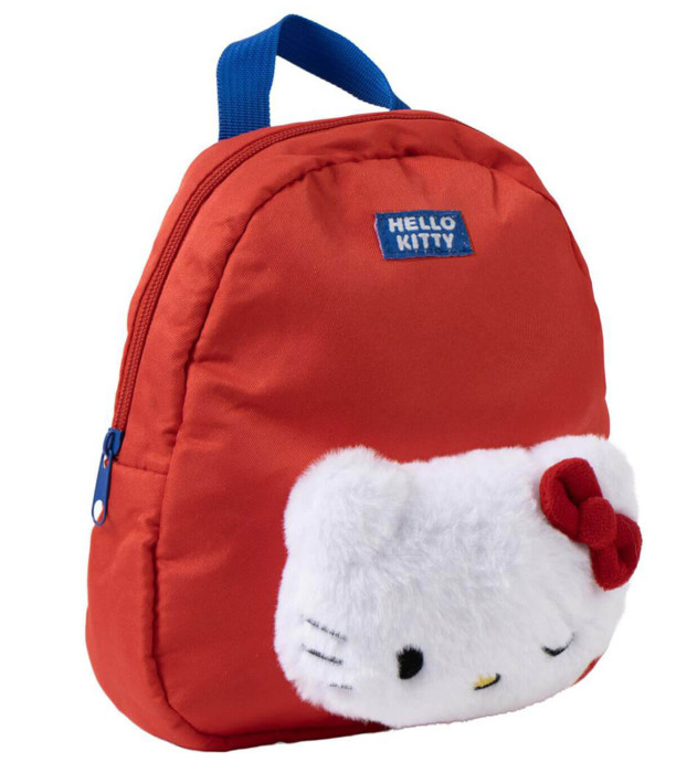 RUCSAC PENTRU GRĂDINIȚĂ CU FIGURINĂ DE PLUȘ HELLO KITTY