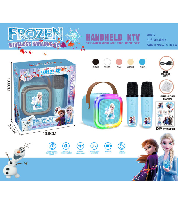 2 MICROFOANE KARAOKE CU BOXĂ FROZEN
