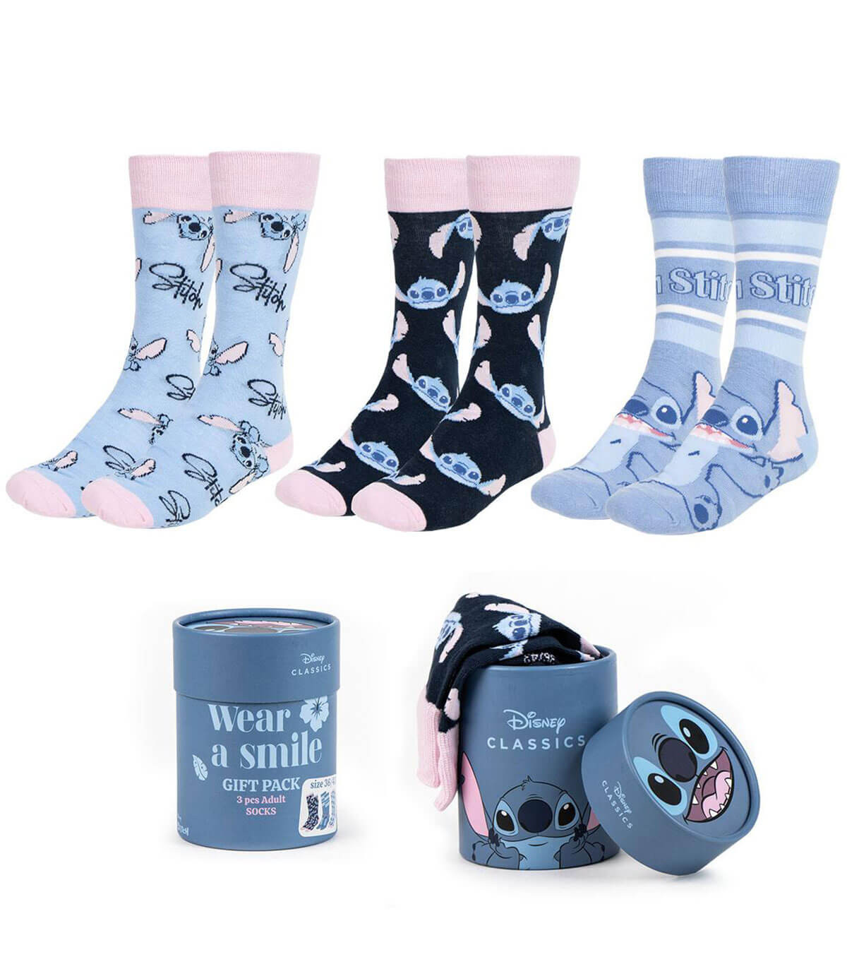 3 PERECHI ȘOSETE BĂRBAȚI STITCH PREMIUM CUTIE 36/43