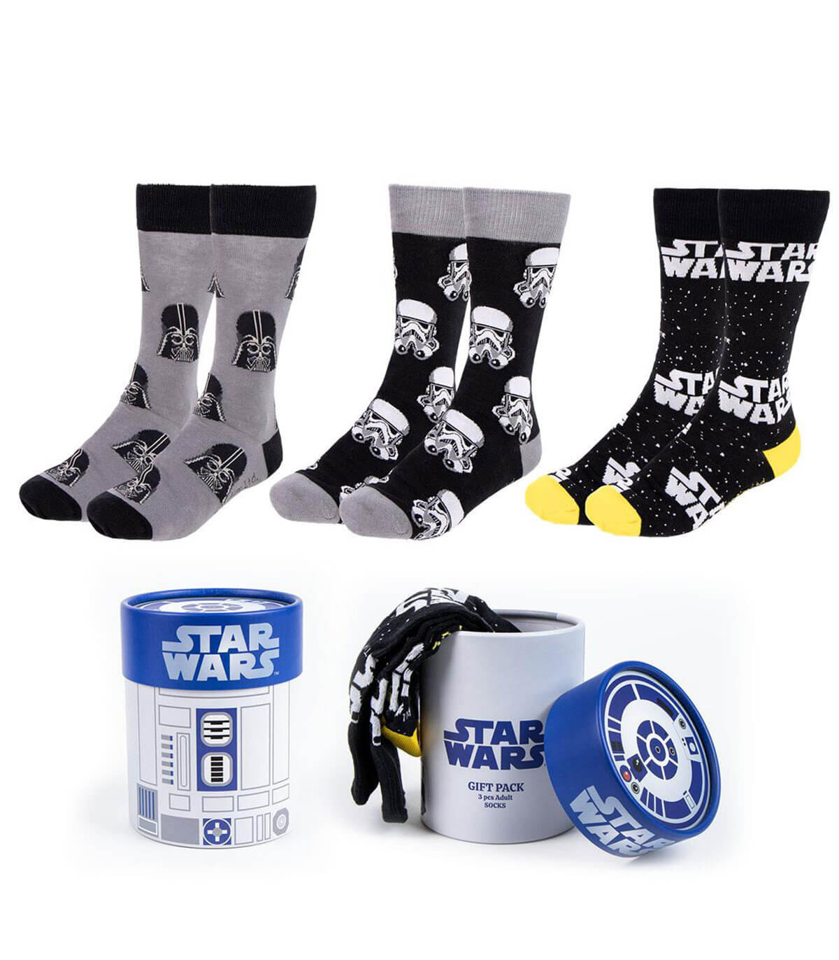 3 PERECHI ȘOSETE DE TINERET STAR WARS PREMIUM CUTIE 36/43 CUTIE 36/43
