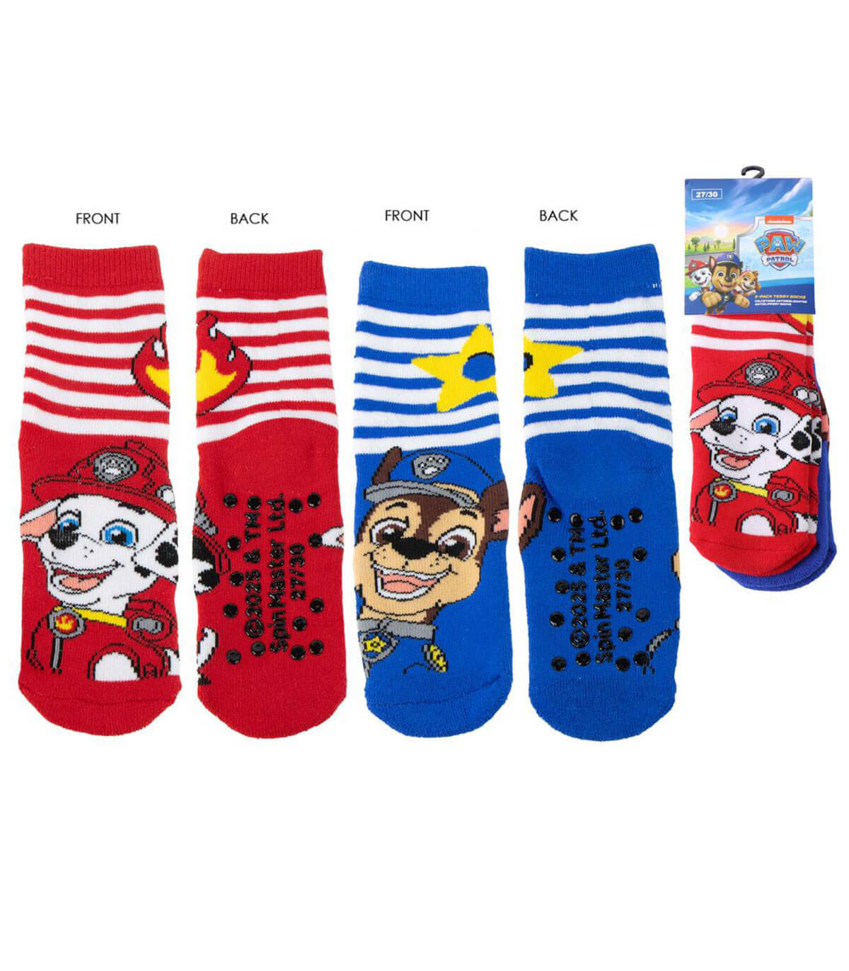 2 PERECHI ȘOSETE COPII ANTIALUNECARE PAW PATROL 23-34