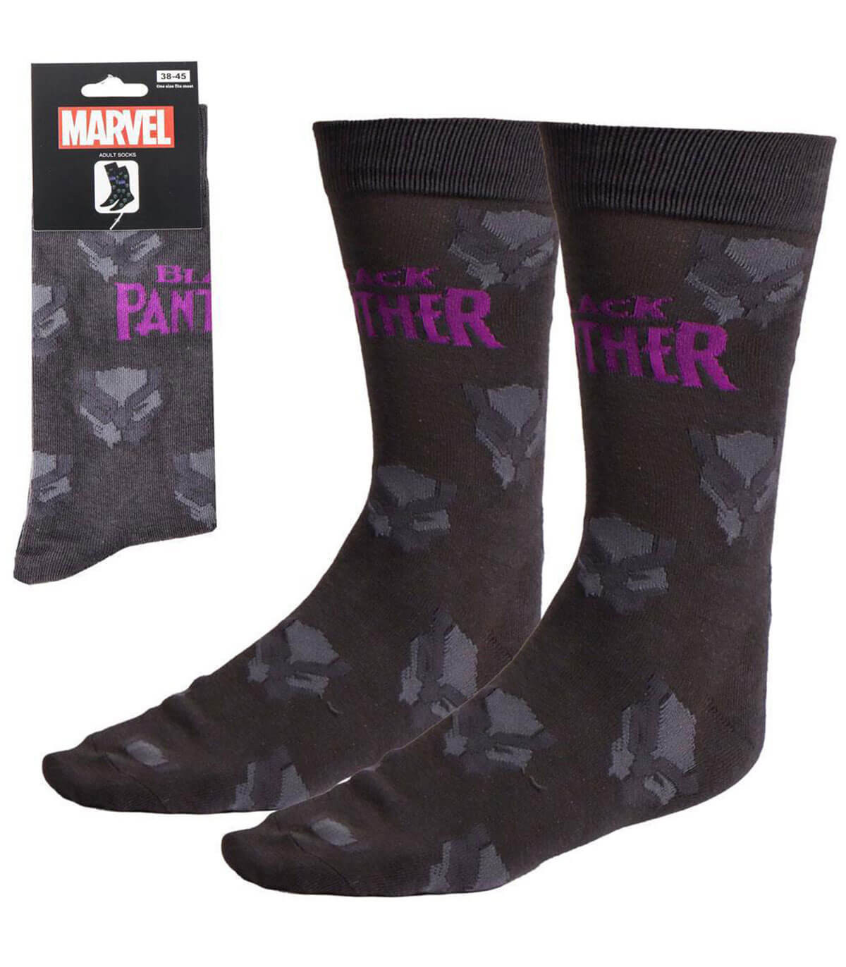 YOUTH SOCKS MARVEL BLACK PANTHER 38/45