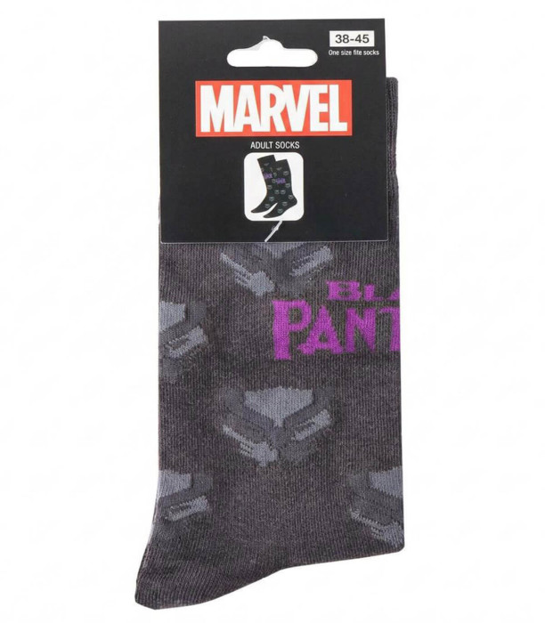Șosete pentru tineret MARVEL PANTERA NEAGRĂ 38/45