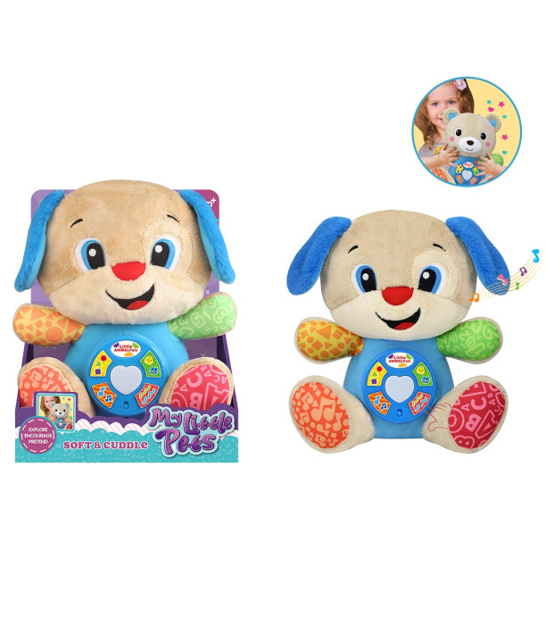 PLUSH MUSICAL DOG IN AN OPEN BOX