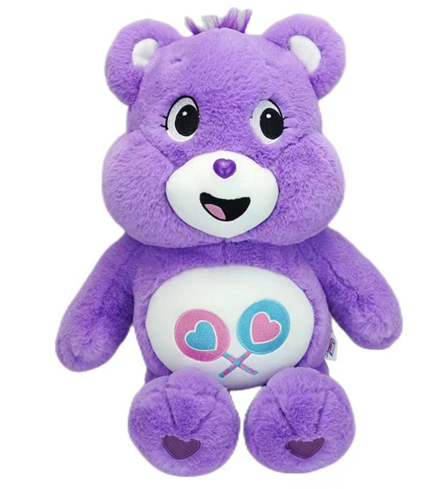 PURPLE PLUSH TEDDY BEAR 33 CM