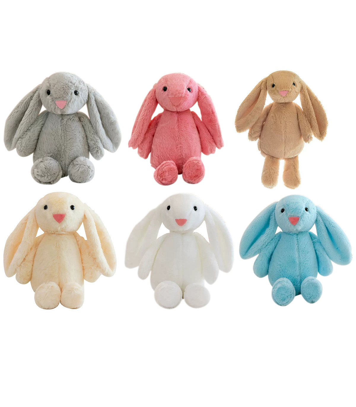 IEPURE DE PLUȘ 27 CM, 6 CULORI