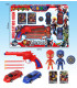 PISTOL WITH CARS, FIGURES AND HERO CARDS