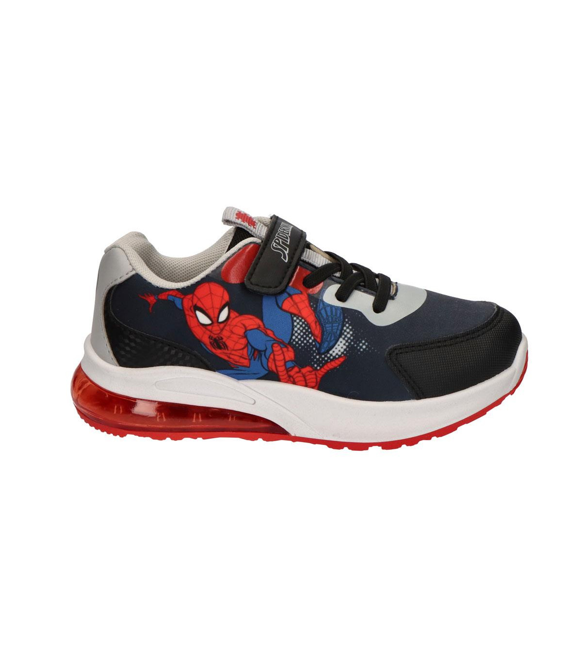 GLOW-IN-THE-DARK PVC SPIDERMAN MARATHON SNEAKERS, SIZE 25–32
