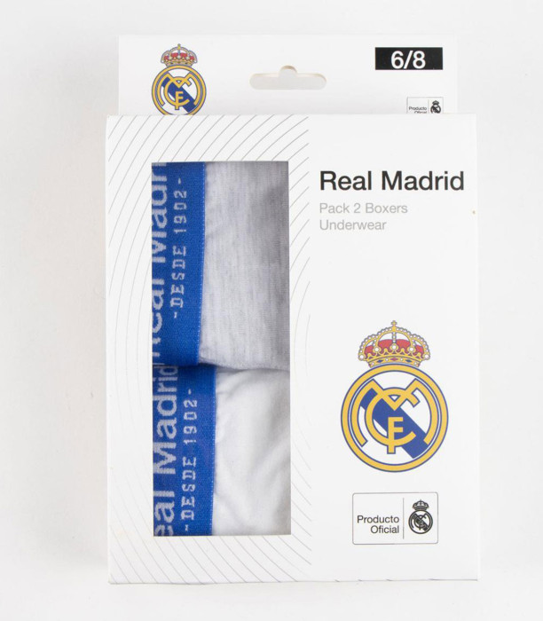 BOXER BRIEFS, 2 PER PACK, REAL MADRID, AGES 4-10 YEARS