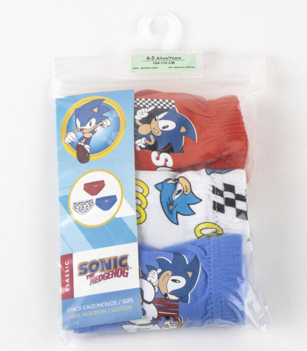 Papuci 3 bucăți în pachet SONIC, pentru vârsta de 2-8 ani