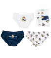SLIPPERS, 3 PAIRS PER PACKAGE, REAL MADRID, AGES 2-8 YEARS
