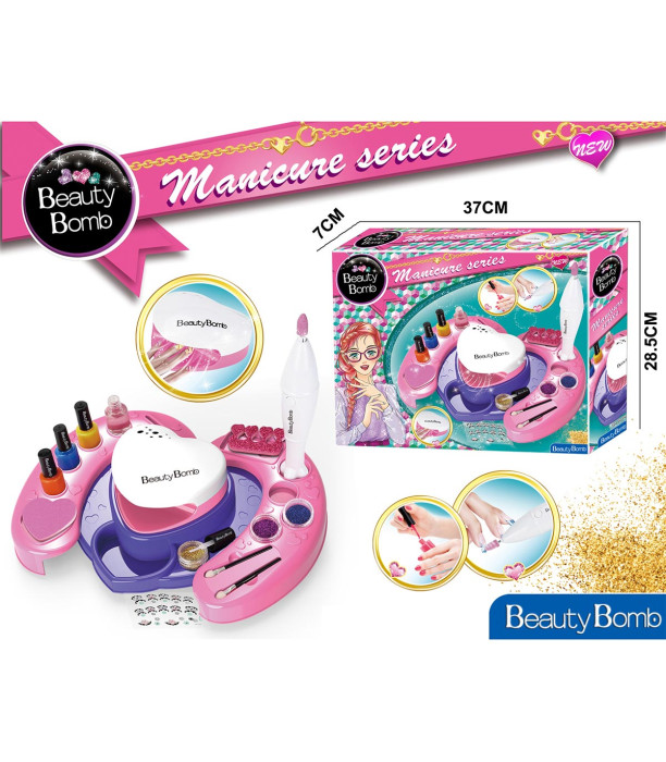 SET MARE PENTRU MANICHIURĂ CU LAMPĂ UV ÎN CUTIE