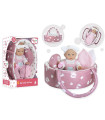 BEBELUȘ CU COȘ ȘI PERNUȚĂ ÎN CUTIE 34 CM
