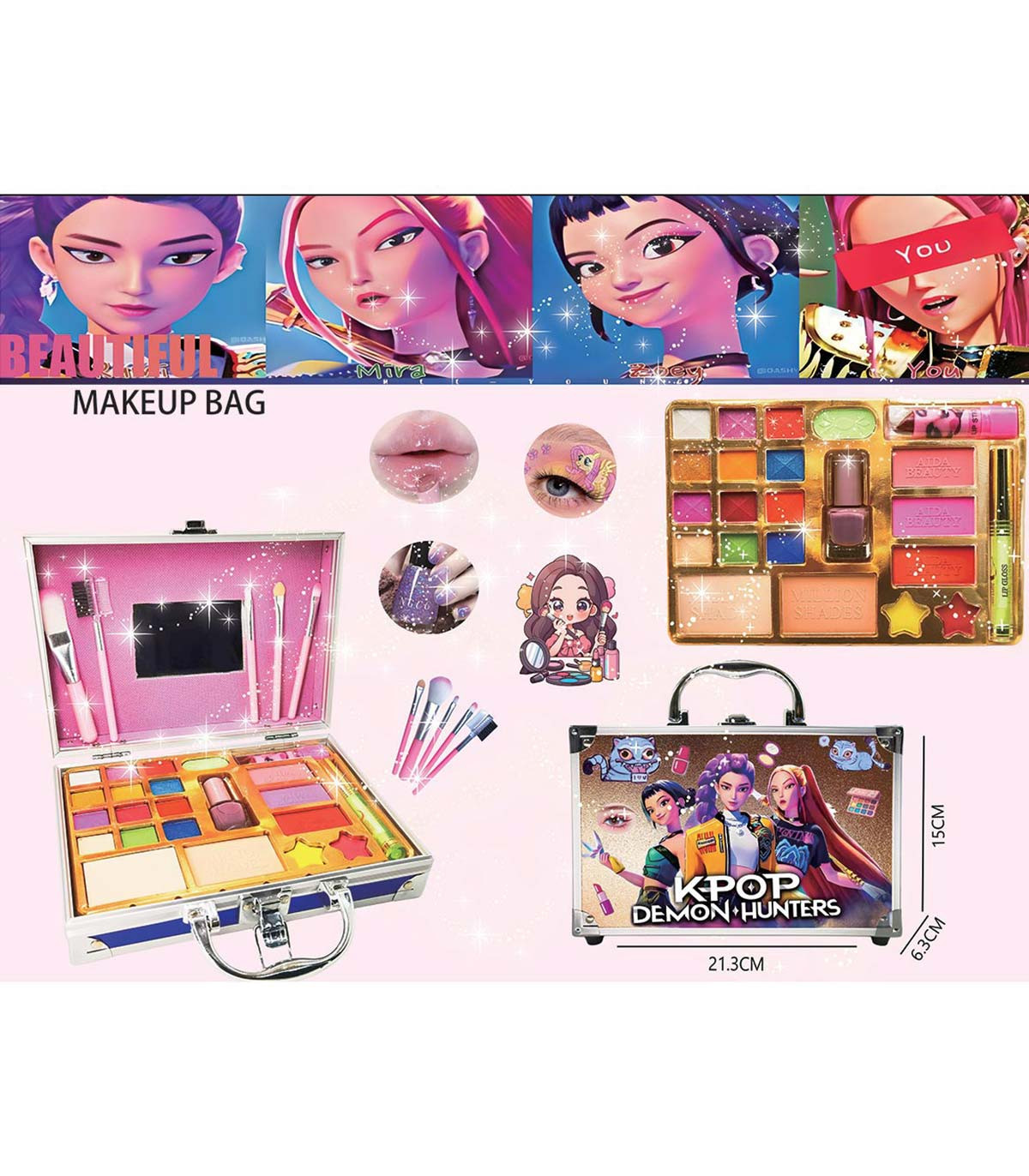 K-POP MAKEUP KIT IN A METAL CASE