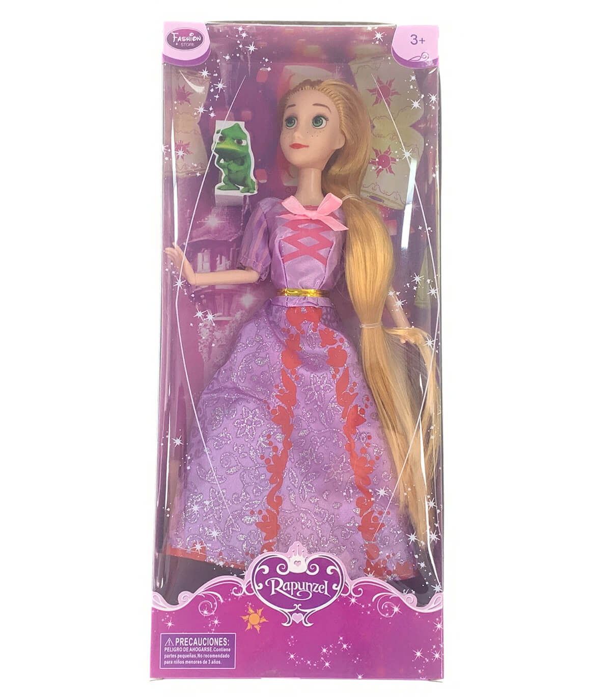 PĂPUȘĂ CU PĂR LUNG RAPUNZEL 33 CM