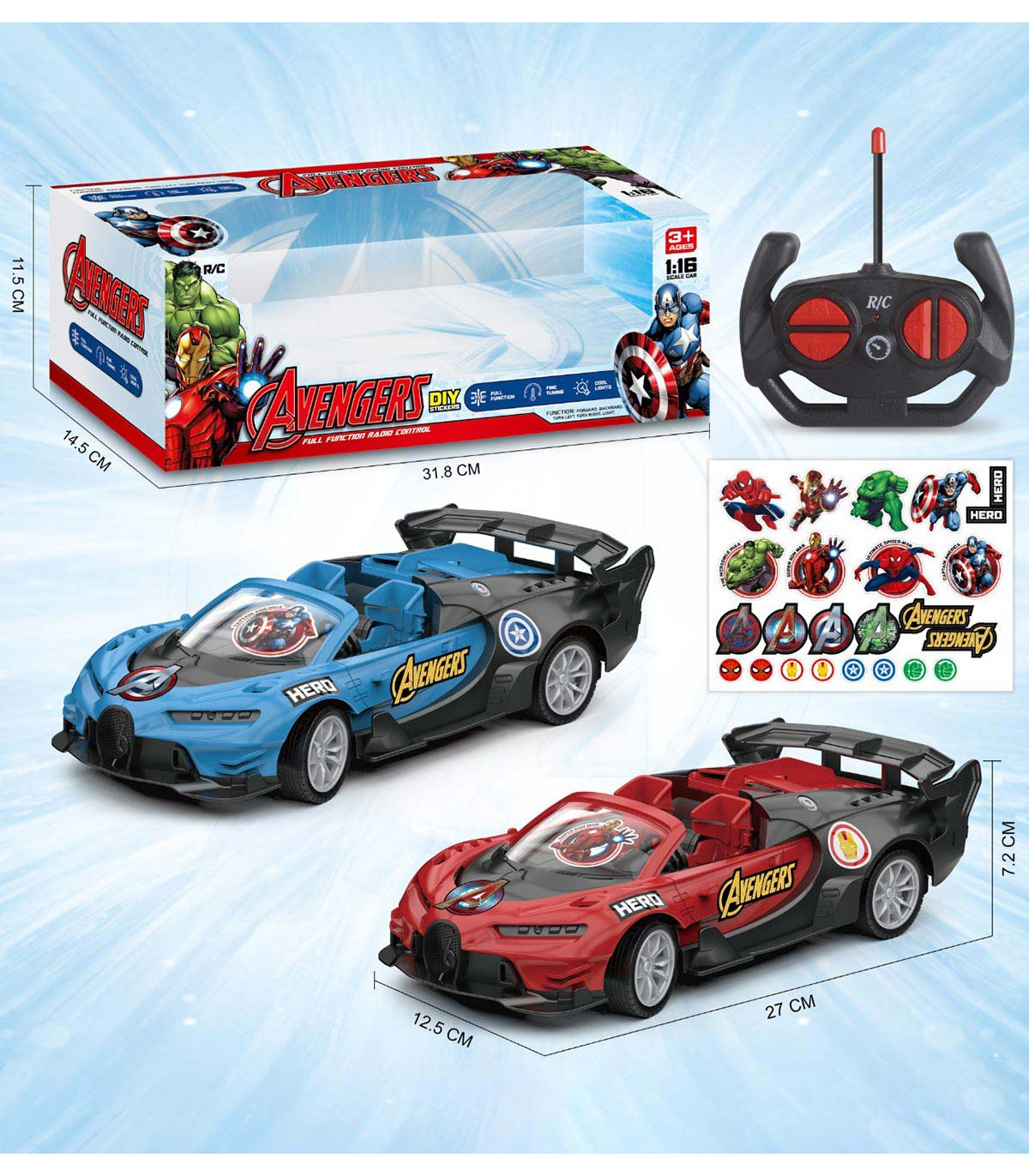CABRIO R/C 4 DIRECȚII EROI 2 CULORI