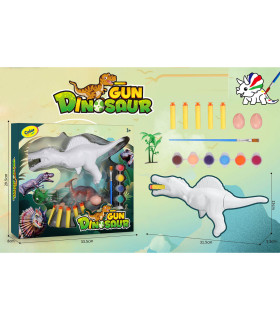 PISTOL DE COLORAT DINOSAUR CU SĂGEȚI MOI - Dinozauri