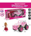 REMOTE-CONTROLLED JEEP WITH 4 TRACKS AND A DOLL