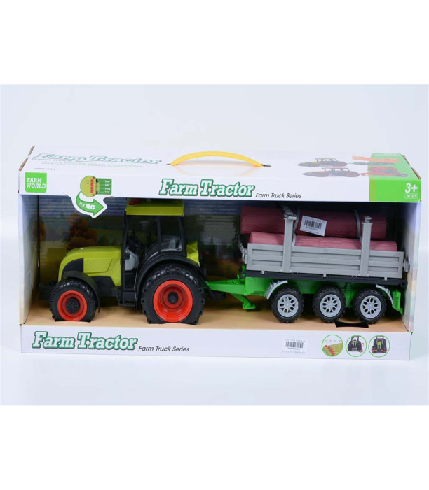TRACTOR MARE TRANSPORTĂ LEMNE ÎNTR-O CUTIE DESCHISĂ DE 51 CM