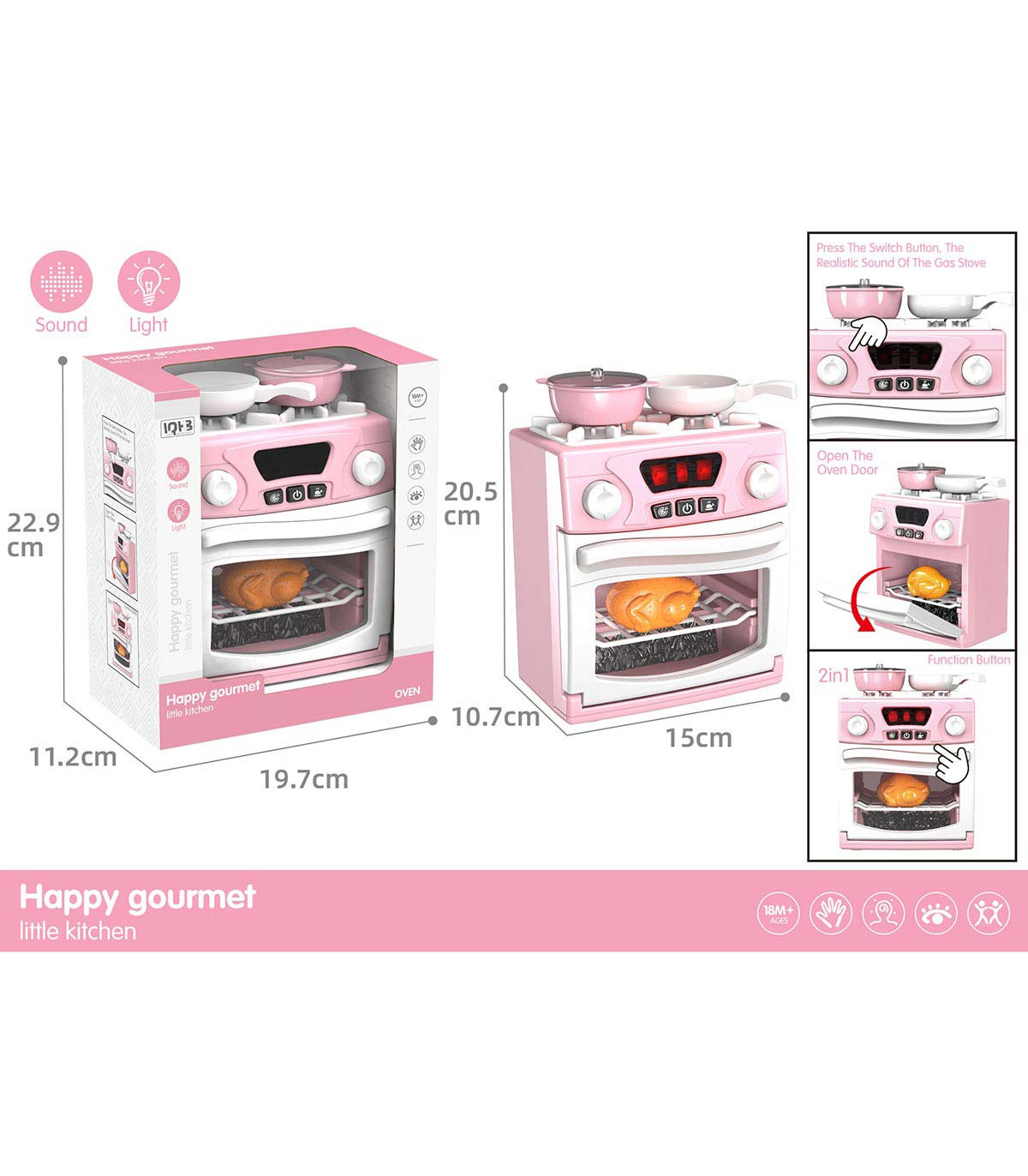 CUPTOR ROZ CU PLITĂ HAPPY GOURMET