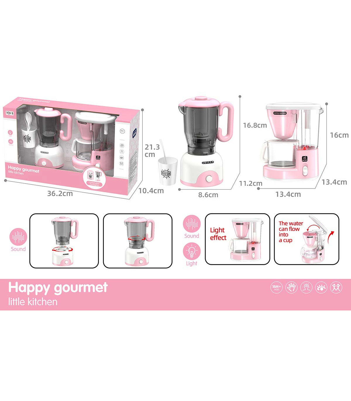 BLENDER ROZ ȘI STORCĂTOR DE FRUCTE HAPPY GOURMET