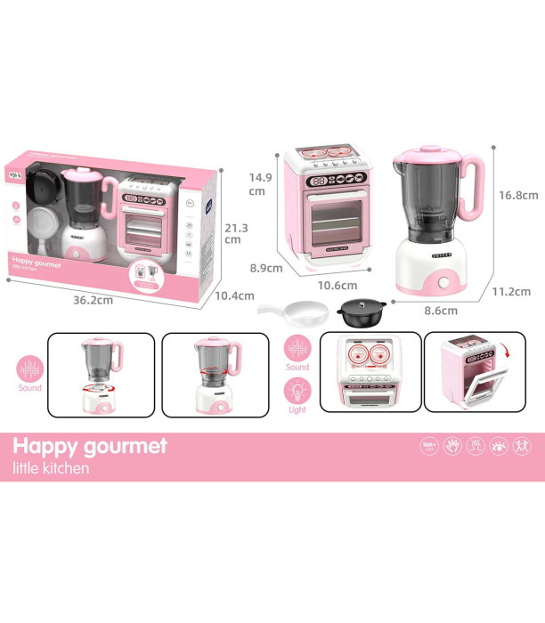 BLENDER ROZ ȘI CUPTOR PE BATERII ÎN CUTIE