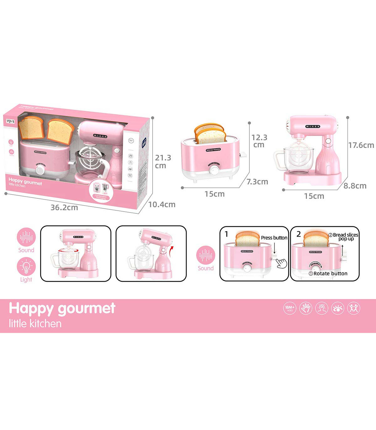 BATTERY-POWERED MIXER AND TOASTER IN A BOX
