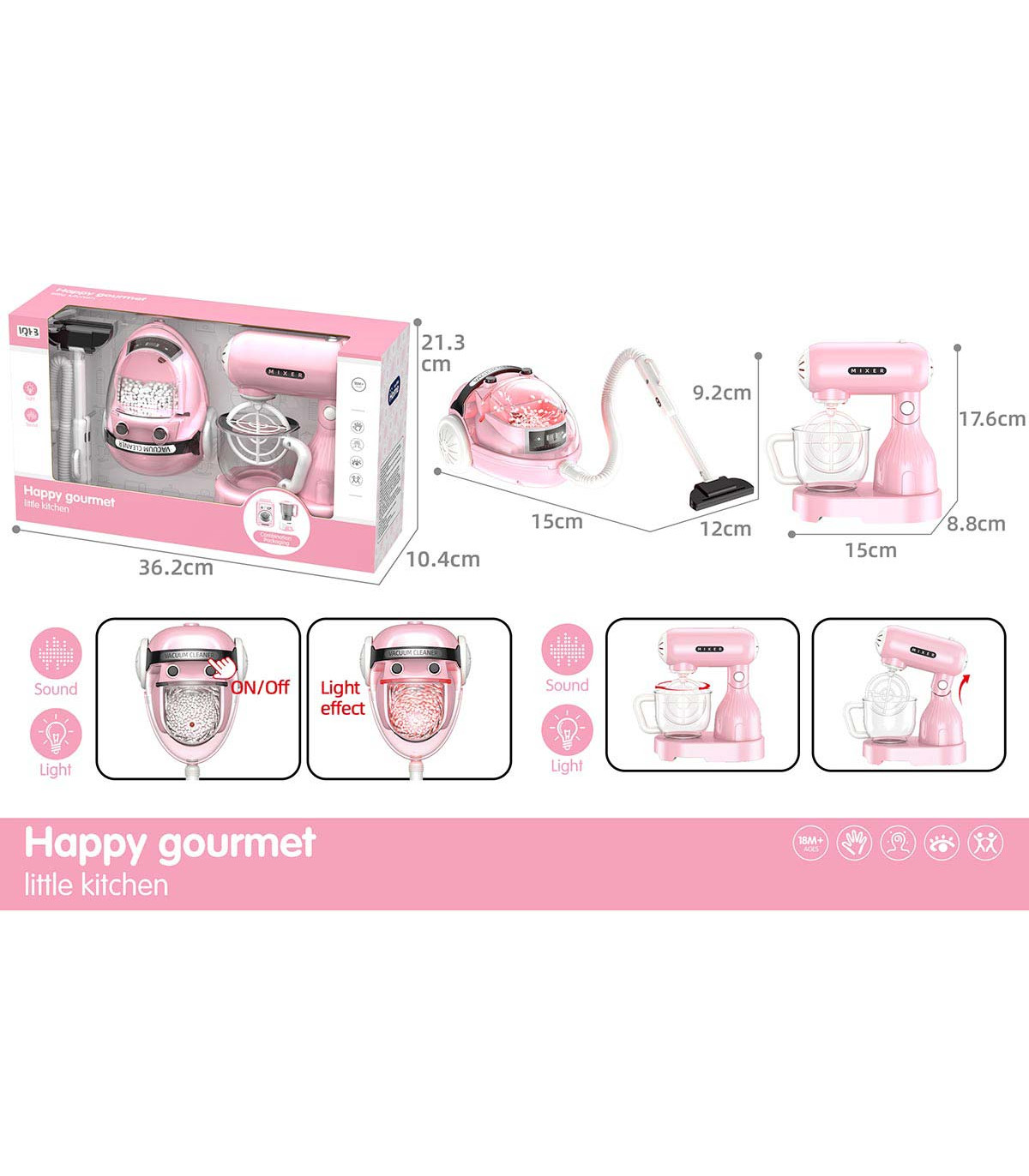 HAPPY GOURMET MIXER AND VACUUM CLEANER