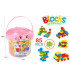 SET DE CONSTRUCȚIE ÎNTR-O CUTIE TRANSPARENTĂ, 85 DE PIESE, COTE