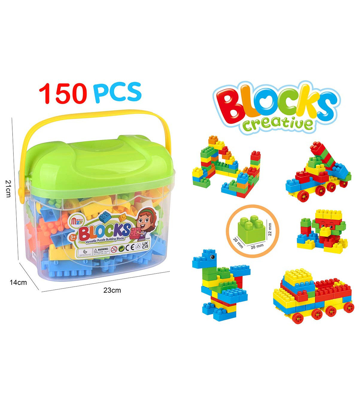 CONSTRUCTOR ÎNTR-O CUTIE TRANSPARENTĂ, 150 DE PIESE