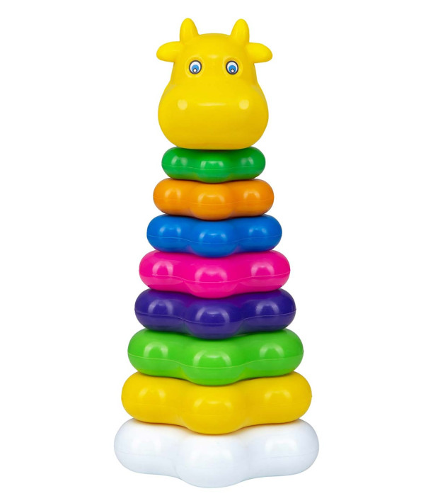 Piramidă pentru bebeluși cu animăluț, 30 cm