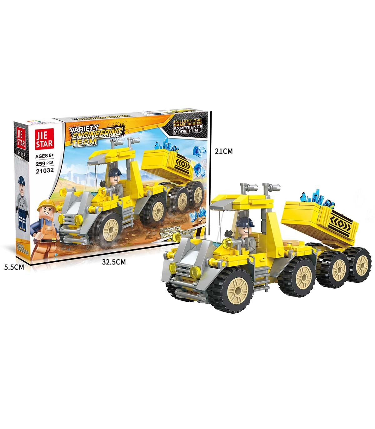 DUMP TRUCK CONSTRUCTION SET, 259 PIECES