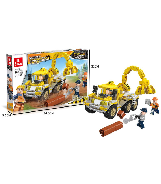 CONSTRUCTOR CAMION CU CLEȘTE, 300 DE PIESE