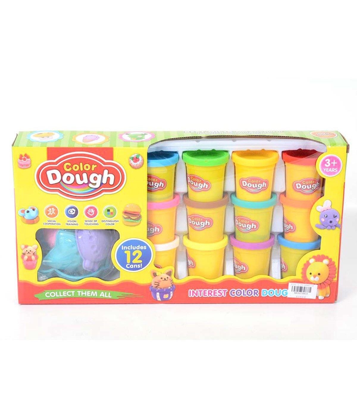 12 BORCĂNELE DE PLASTILINĂ CU FORMIȚE ÎN CUTIE