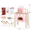 BUCĂTĂRIE DIN LEMN CU ACCESORII 48x26x76 CM ÎN CUTIE