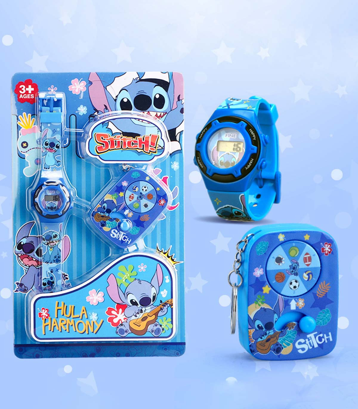 CLOCK WITH KEYCHAIN IN BLISTER PACK STITCH