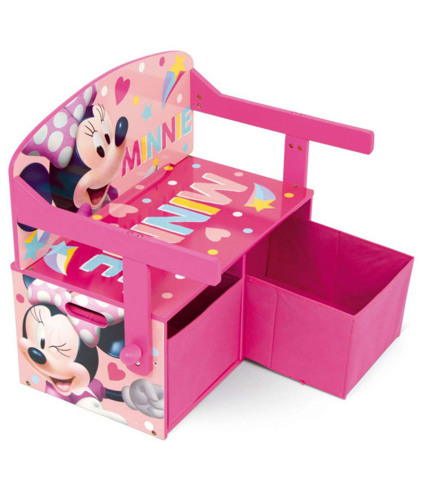 WOODEN TABLE WITH MINNIE BENCH