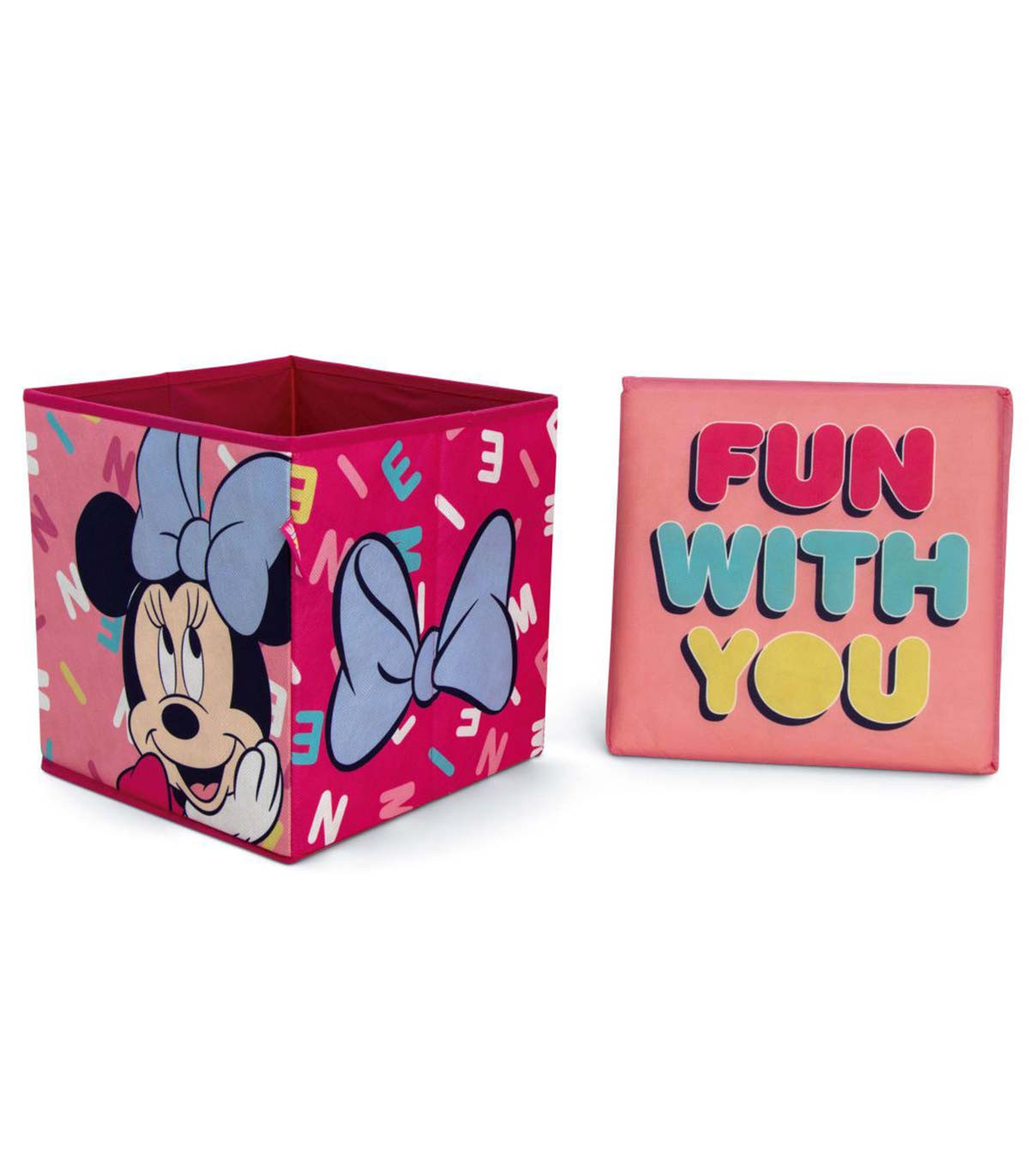 TABURETĂ CU CUTIE PENTRU JUCĂRII, 30 CM, MINNIE