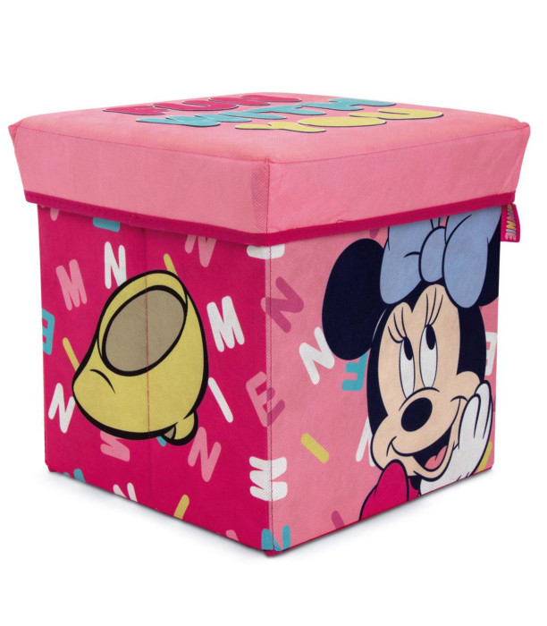 TABURETĂ CU CUTIE PENTRU JUCĂRII, 30 CM, MINNIE