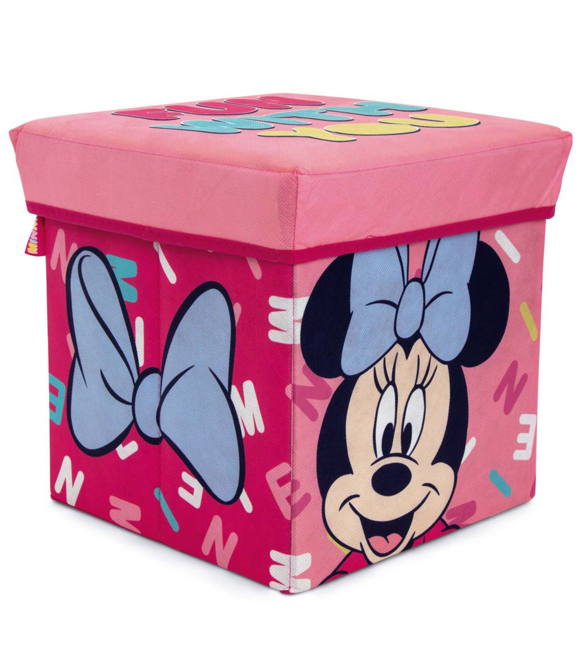TABURETĂ CU CUTIE PENTRU JUCĂRII, 30 CM, MINNIE