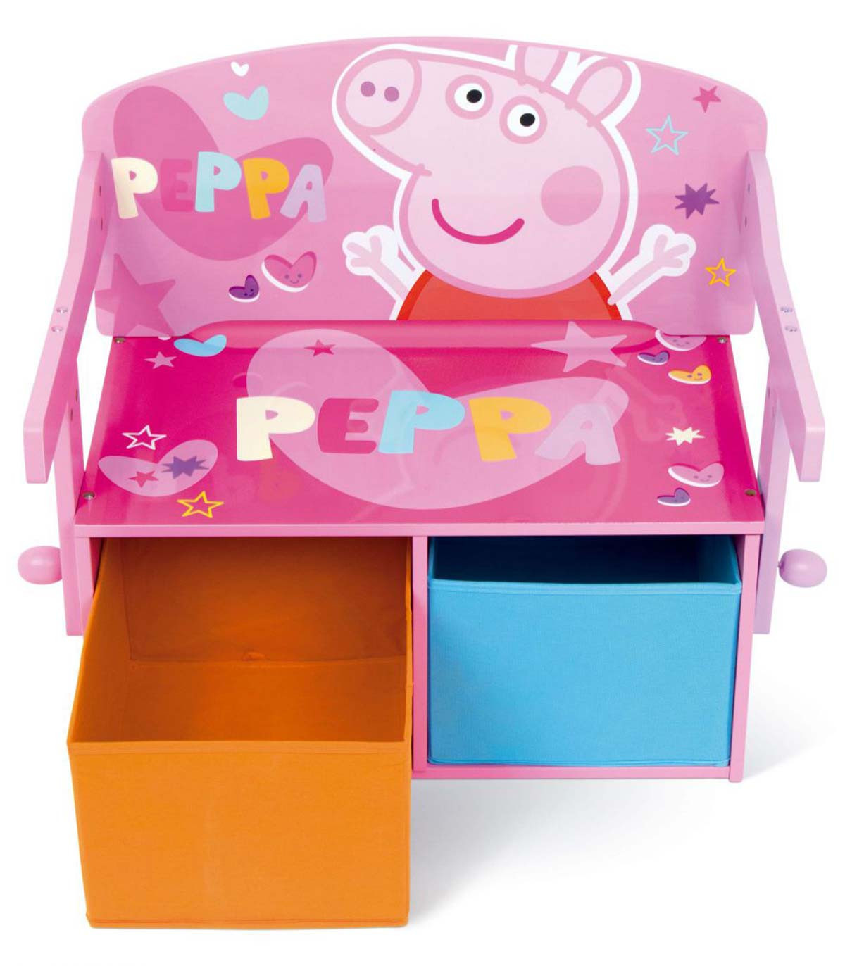 BANCĂ/BIROU/ORGANIZATOR DIN LEMN 3 ÎN 1 PEPPA