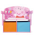 BANCĂ/BIROU/ORGANIZATOR DIN LEMN 3 ÎN 1 PEPPA