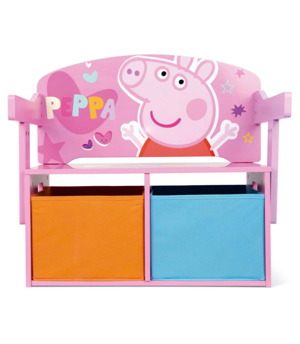BANCĂ/BIROU/ORGANIZATOR DIN LEMN 3 ÎN 1 PEPPA