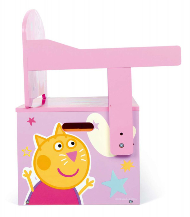 BANCĂ/BIROU/ORGANIZATOR DIN LEMN 3 ÎN 1 PEPPA