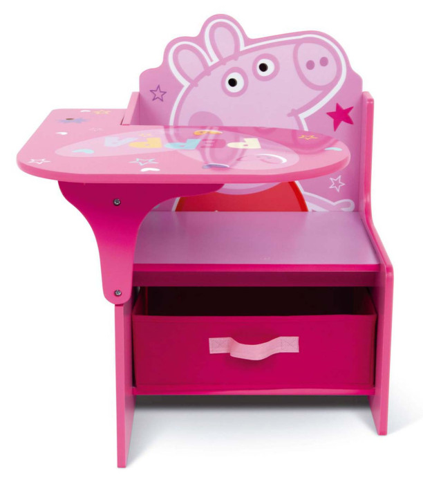 BIROU DIN LEMN CU SCAUN ȘI SERTAR PEPPA PIG