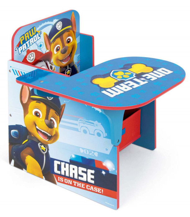 BIROU DIN LEMN CU SCAUN ȘI SERTAR PAW PATROL