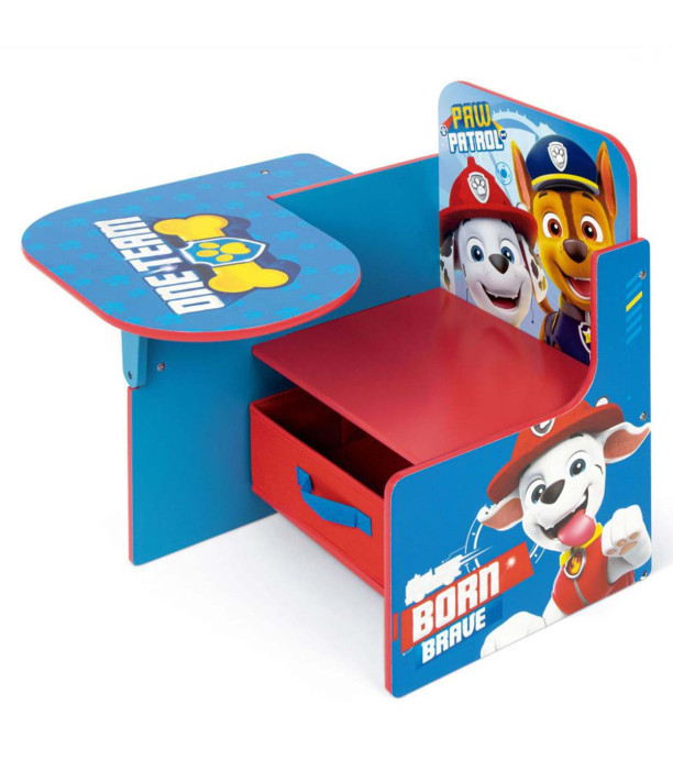 BIROU DIN LEMN CU SCAUN ȘI SERTAR PAW PATROL