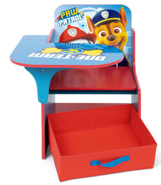 WOODEN DESK WITH CHAIR AND DRAWER PAW PATROL